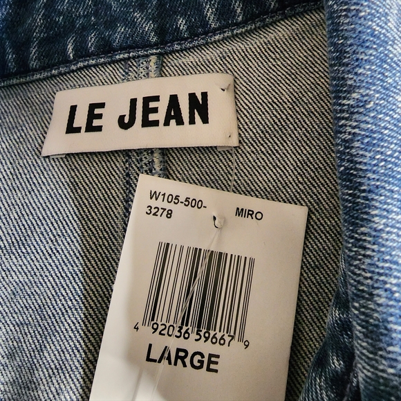 🔥Le Jean Eliza Denim Asymmetrical Hem Shirtdress - Picture 13 of 16